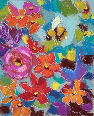 Bee & Flowers