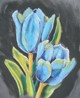 Bright Blue Tulips