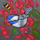 Chickadee & Roses