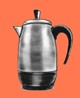 Coffee Pot Print Orange